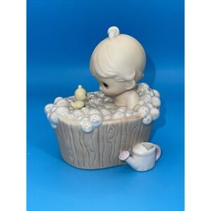 Precious Moments 1987 "A Tub Full‎ Of Love" Figurine Bubble Bath #112313 Enesco
